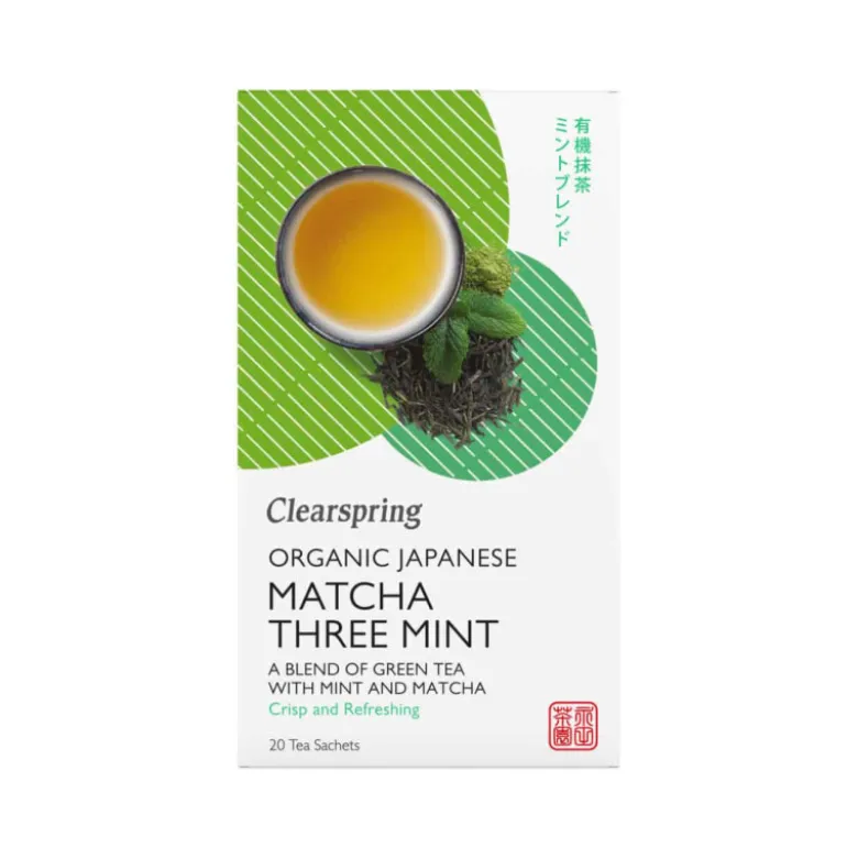 Clearspring Økologisk Grøn Te med Mint og Matcha 20 breve