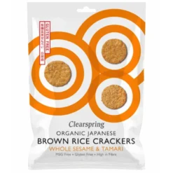 Clearspring Sesam Rice Crackers 40g Økologisk