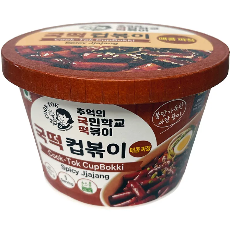 Cook Tok Big Cup Tteokbokki Spicy Jjajang Halal 135g