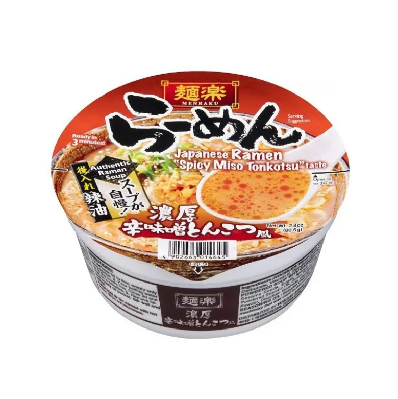 Hikari Menraku Cup Spicy Miso Tonkotsu Ramen Instant Nudler