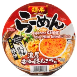 Hikari Menraku Cup Spicy Miso Tonkotsu Ramen Instant Nudler