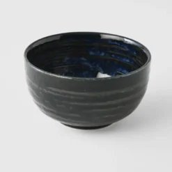 Japansk Keramik Chawan Matcha Skål 13cm Blå Kobber Hvirvel