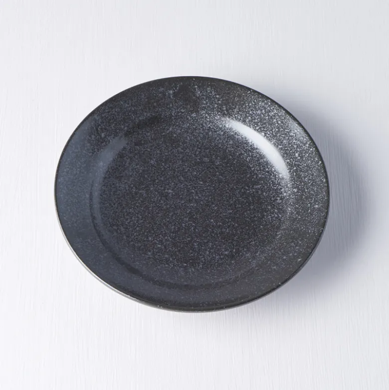 Japansk Keramik Frokost Tallerken 17cm Mat Sort