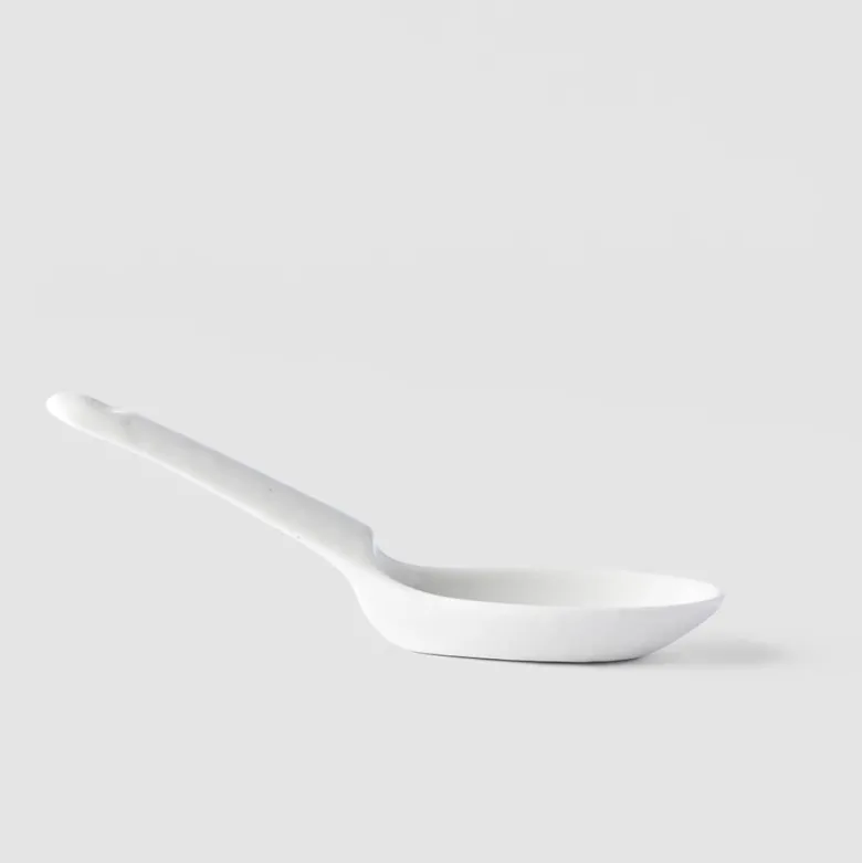 Japansk Keramik Suppeske 15cm Hvid