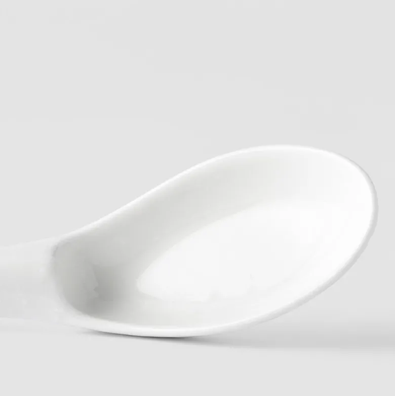 Japansk Keramik Suppeske 15cm Hvid