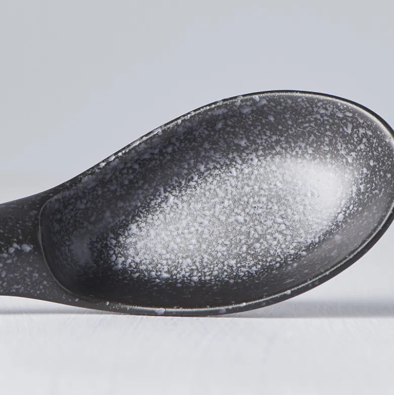 Japansk Keramik Suppeske 15cm Mat Sort
