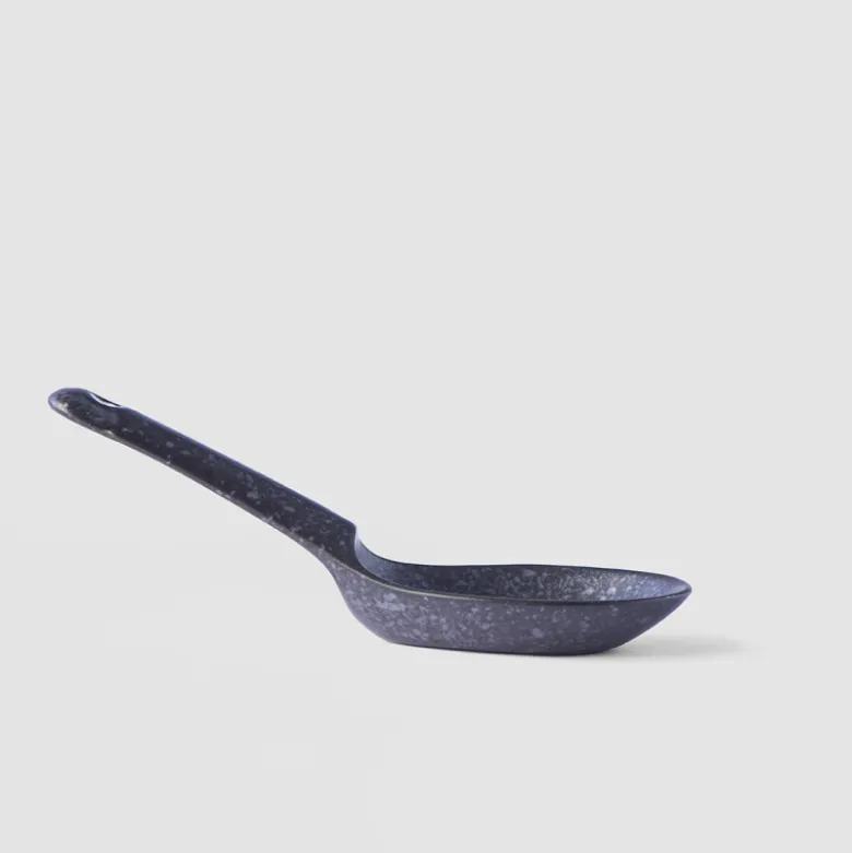 Japansk Keramik Suppeske 15cm Mat Sort