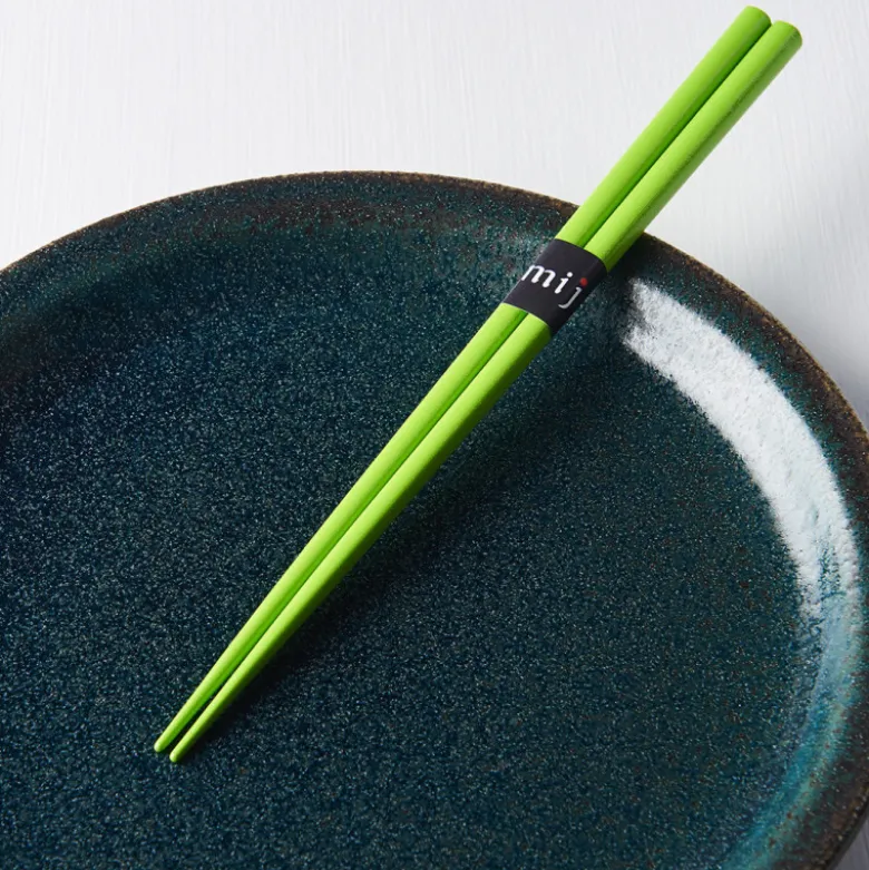 Japansk Spisepinde Sæt 23cm Limegrøn Lak