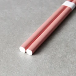 Japansk Spisepinde Sæt 23cm Lyserød og Hvid Lak