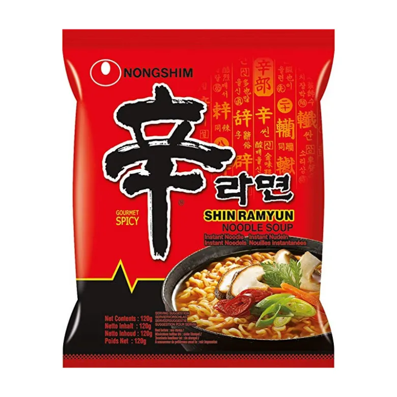 Nongshim Shin Ramyun Hot & Spicy Instant Nudler 5-pak