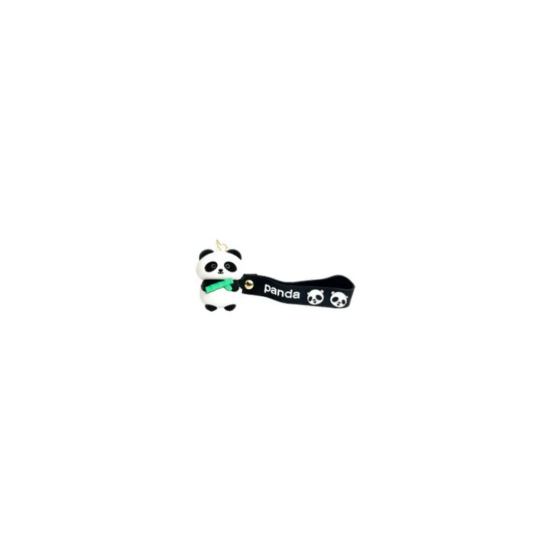 Panda Nøglering Banner Grøn/Sort 5cm