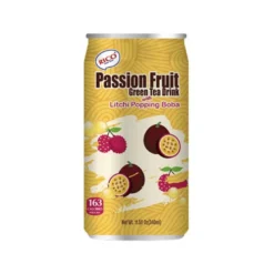 Rico Passion Fruit Green Tea Litchi Popping Boba 340ml