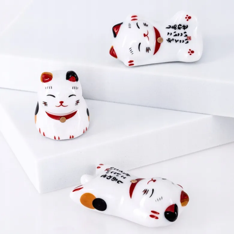 Spisepindeholder Lykkekat 5cm 1 stk. - Flere Designs
