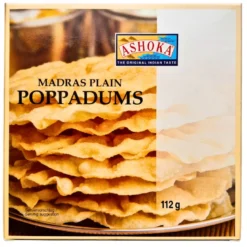 STOP MADSPILD (BEDST FØR 31/05/26) - Ashoka Madras Plain Poppadums 112g
