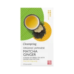 STOP MADSPILD (BEDST FØR 02/01/26) - Clearspring Økologisk Grøn Te med Ingefær og Matcha 20 breve