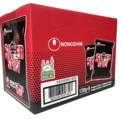 STOP MADSPILD (BEDST FØR 30/07/26) - PAKKETILBUD (6 stk.) - Nongshim Shin Red SUPER SPICY Instant Nudler 120g