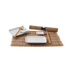 Sushi serveringssæt til 2 personer - brun