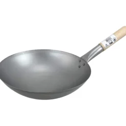 Wok Pande Carbon Stål Rund Bund 30cm