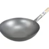 Wok Pande Carbon Stål Rund Bund 33cm