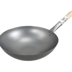 Wok Pande Carbon Stål Rund Bund 35cm